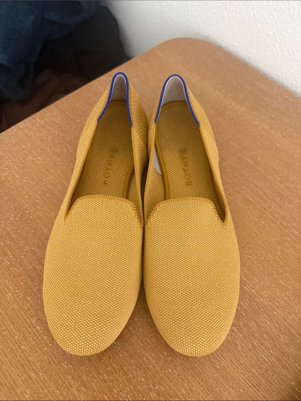 Rothy's Mustard Yellow Slip-On Loafers